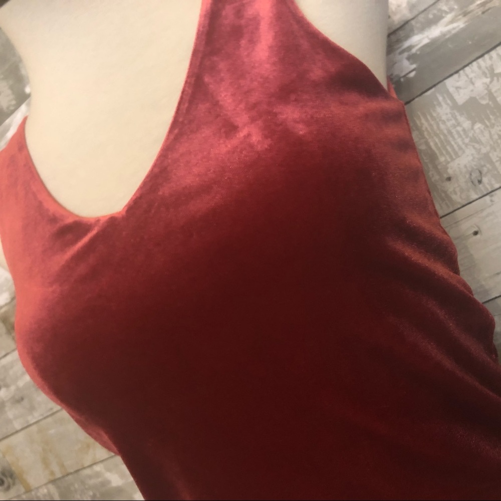 Sz XXS White House Black Market Red Velvet Tank - Picture 5 of 7